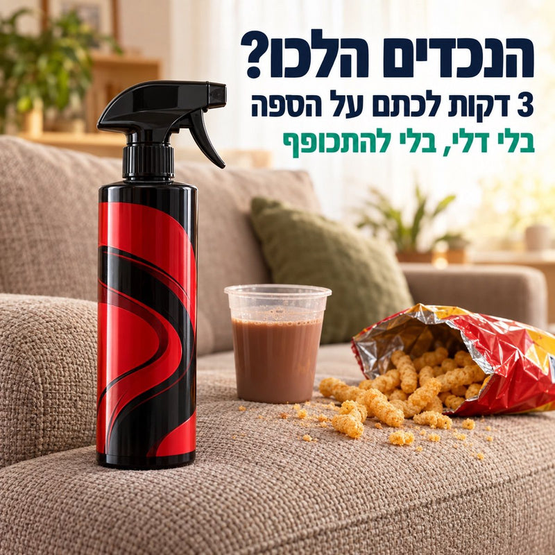 הנכדים הלכו? · 3 דקות לכתם על הספה · בלי דלי, בלי להתכופף