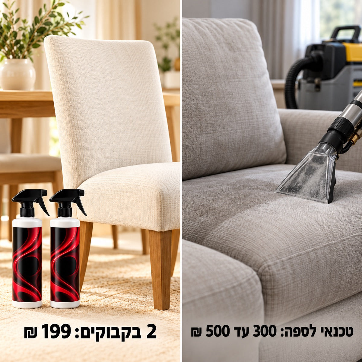 טכנאי לספה: 300 עד 500 ₪ · 2 בקבוקים: 199 ₪