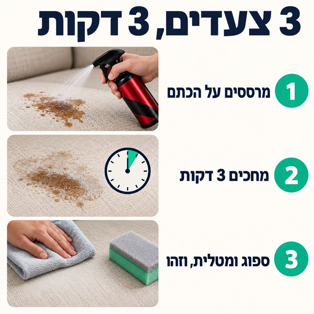 3 צעדים, 3 דקות